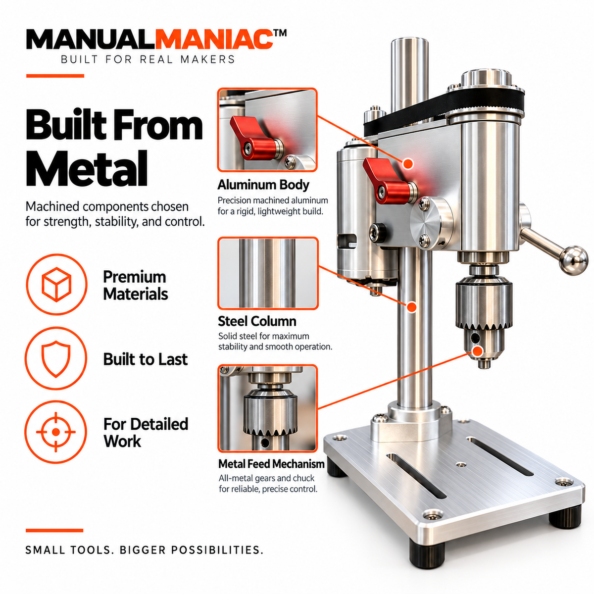 Manualmaniac™ PrecisionBench Mini Drill